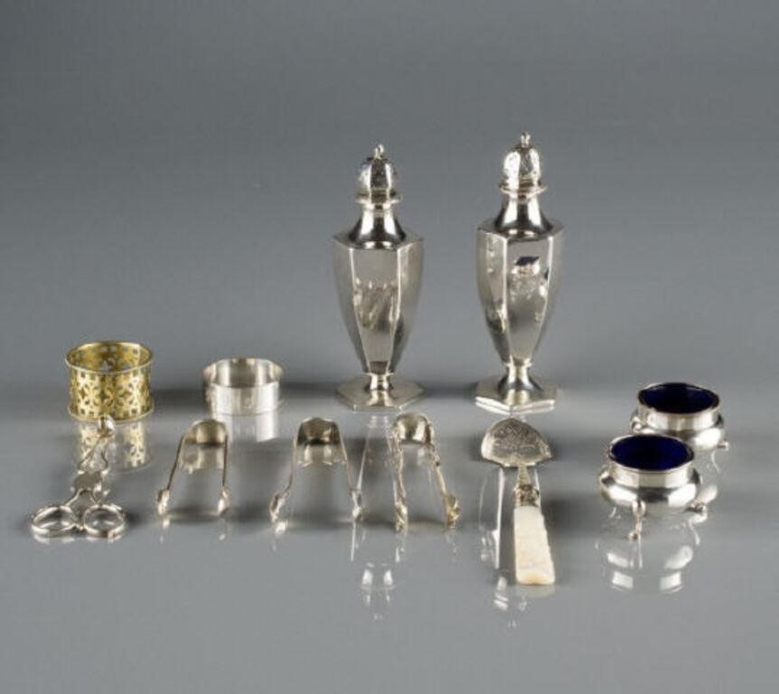 BRITISH STERLING SILVER TABLEWAREA mixed