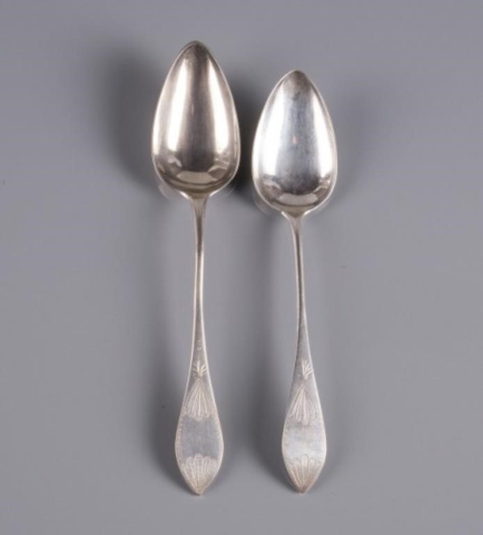 EUROPEAN COIN SILVER SERVING SPOONS  3a8afe