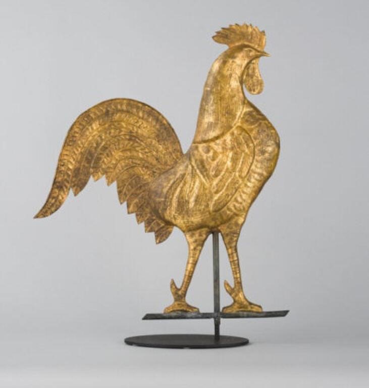 SWELL BODIED COPPER ROOSTER WEATHERVANEA 3a8bbb