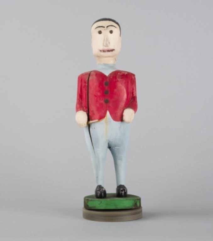 FOLK ART CROSSING GUARDA folk art sculpture