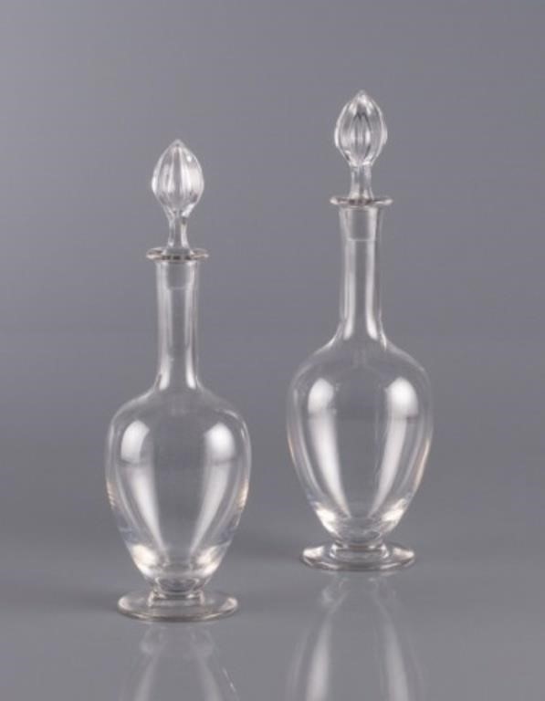 BLOWN GLASS DECANTERS 19TH CENTURYTwo 3a8d26