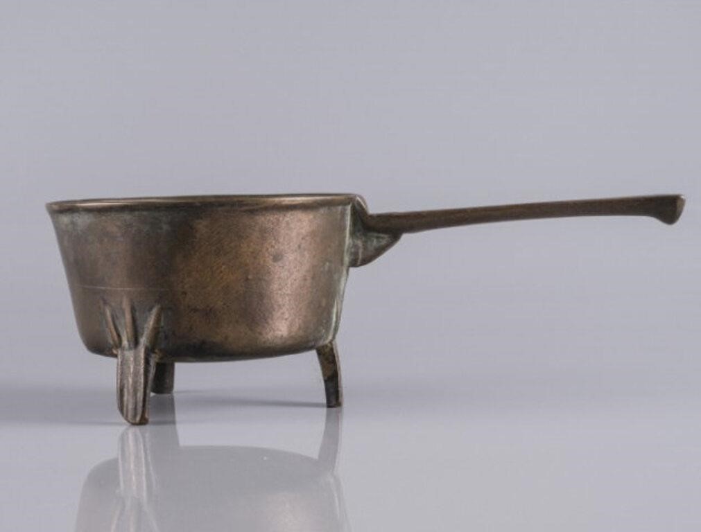 BELL METAL SKILLET, 18TH CENTURYAn 18th