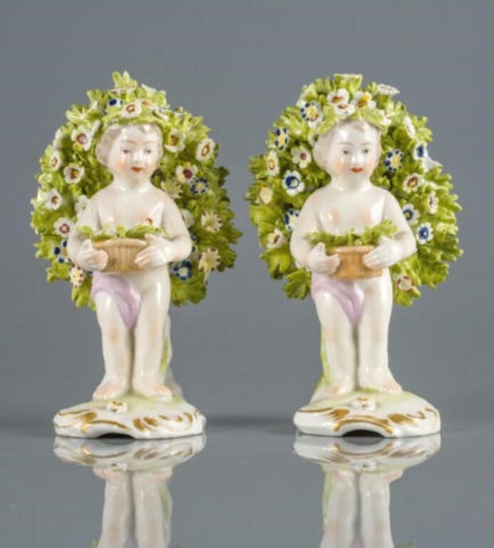 PAIR OF SAMSON CHELSEA PORCELAIN