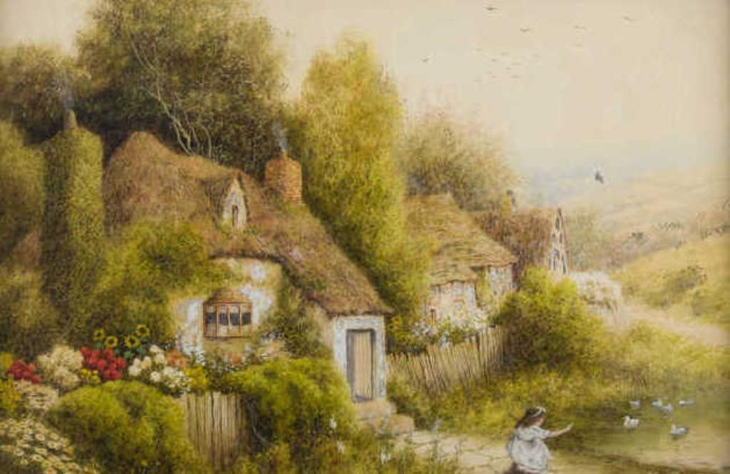 R THORNTON WATERCOLOUR THATCHED 3a8dcd