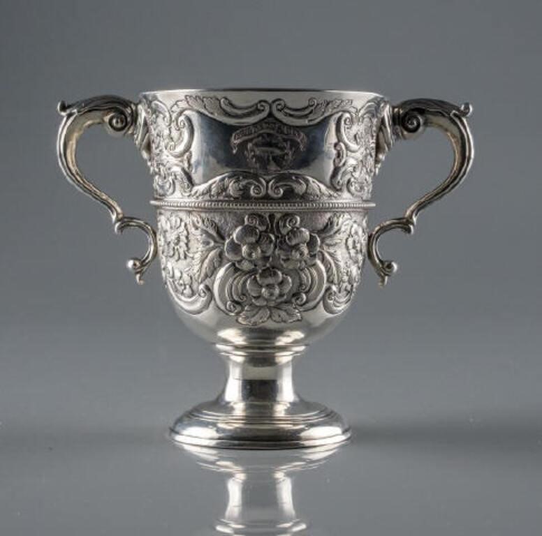 IRISH STERLING SILVER DOUBLE-HANDLED