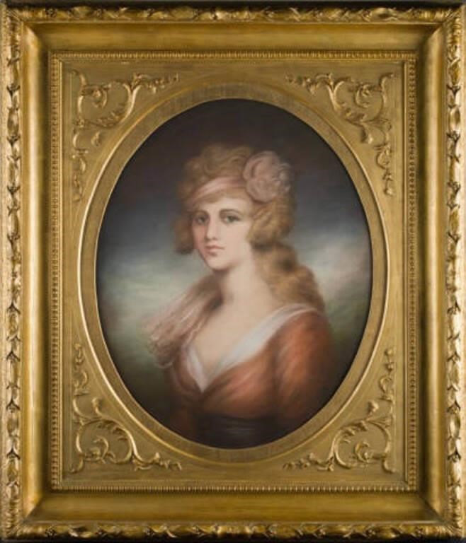 EARLY PASTEL PORTRAIT, DAME EMMA