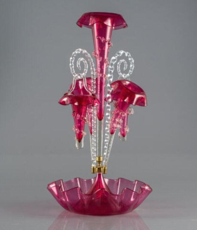 LATE VICTORIAN CRANBERRY GLASS