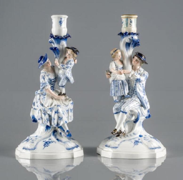 PAIR OF MEISSEN PORCELAIN FIGURAL 3a8e36