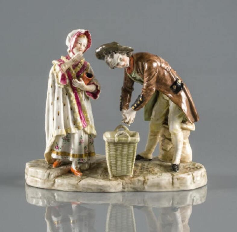 CONTINENTAL PORCELAIN FIGURINE,