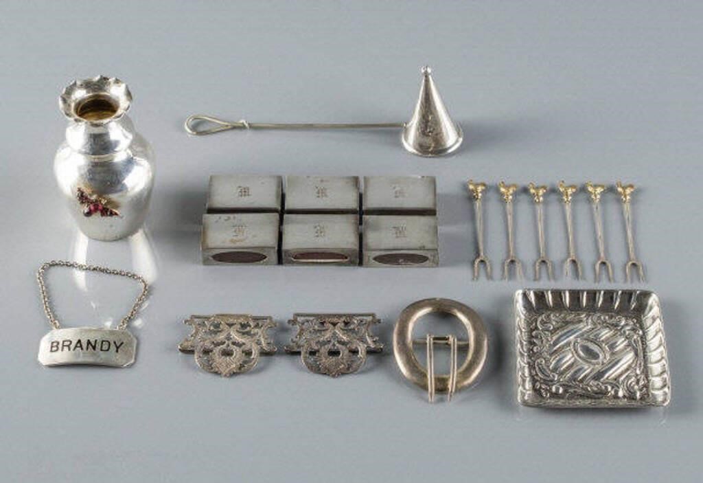 ASSORTED STERLING SILVER ACCESSORIESA