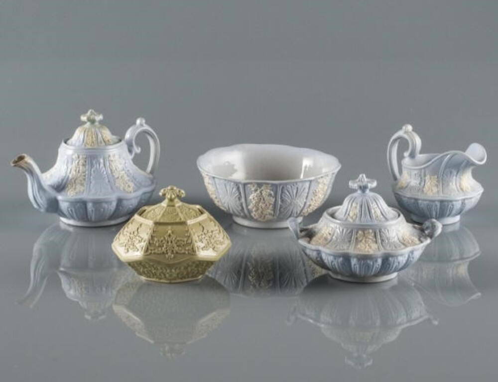 DRABWARE TEAPOT, CREAMER & SUGAR BOWLSA