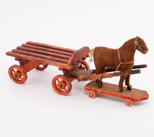 HORSE CART PULL TOY CA 1930A 3a8ec8