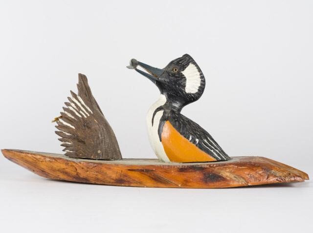 FOLK ART MERGANSERS SCULPTURE BY BILL