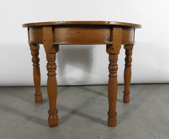 EARLY PINE HALF MOON TABLE QUEBEC  3a8f88