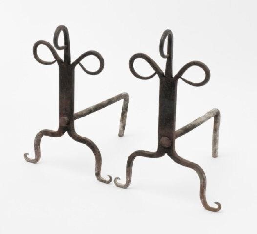 PAIR OF ANDIRONS, EARLY 19TH CENTURYEarly