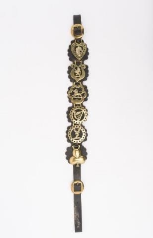 HARNESS STRAP WITH BRASSES, 19TH