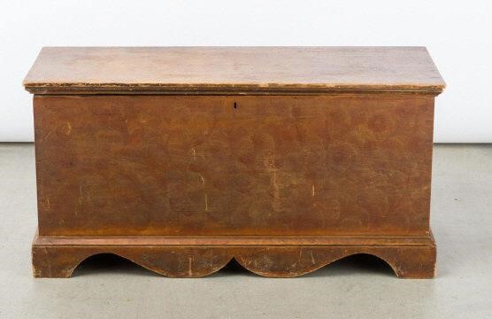 PINE BLANKET BOX, 19TH CENTURYA