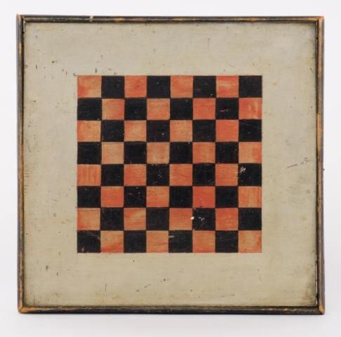DOUBLE-SIDED CHECKERBOARD, 19TH CENTURYA