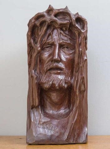 BUST OF CHRIST IN PAIN M BOURGAULT 3a9076