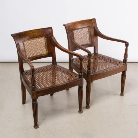 PAIR OF ANGLO-COLONIAL MAHOGANY