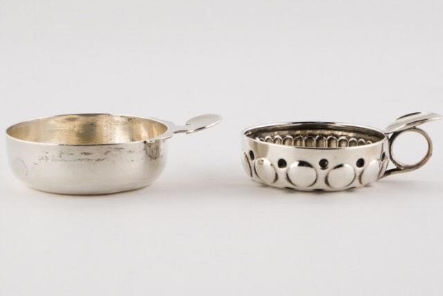 FRENCH SILVER TASTEVINS 19TH CENTURYTwo 3a9134