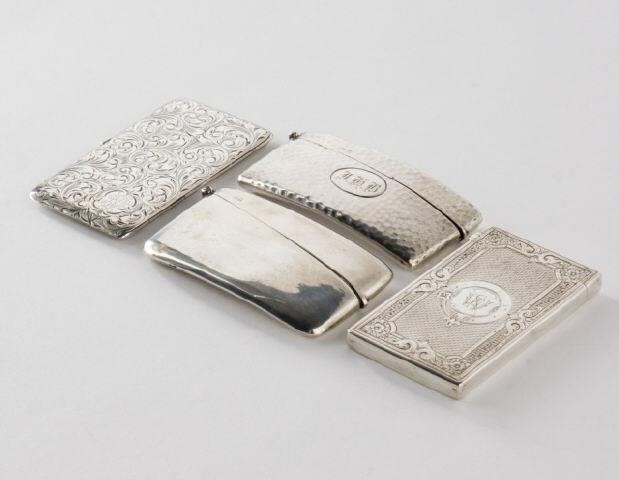 STERLING SILVER CALLING CARD CASES,