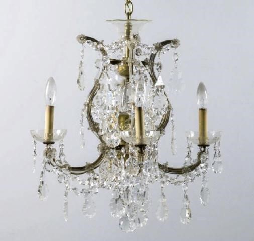 FRENCH FIVE LIGHT CHANDELIER EARLY 3a9149