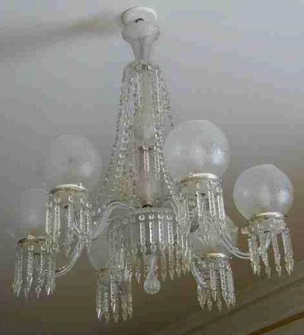 EDWARDIAN SIX-LIGHT CHANDELIER, CIRCA