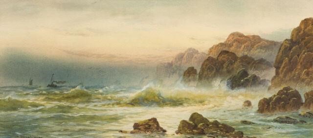 BRITISH SCHOOL COASTAL SCENE  3a91f3