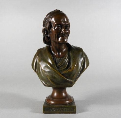 FRENCH BUST OF VOLTAIRE 20TH CENTURYAn 3a9231