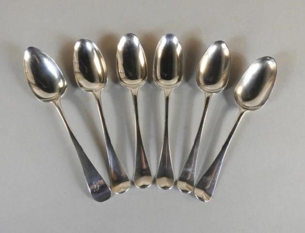 SIX GEORGIAN STERLING SILVER TABLESPOONSA 3a9289