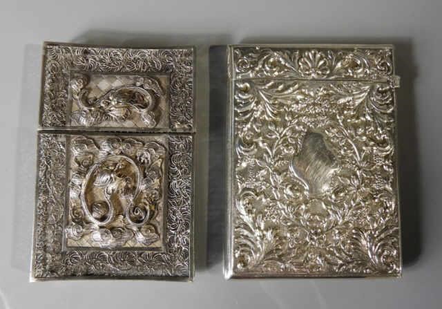 CHINESE SILVER CALLING CARD CASE