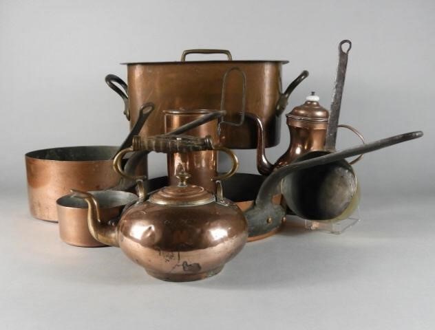 ANTIQUE COPPER COOKWAREA group 3a92d7