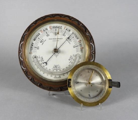 ANEROID BAROMETER-THERMOMETER & COMPASSAn