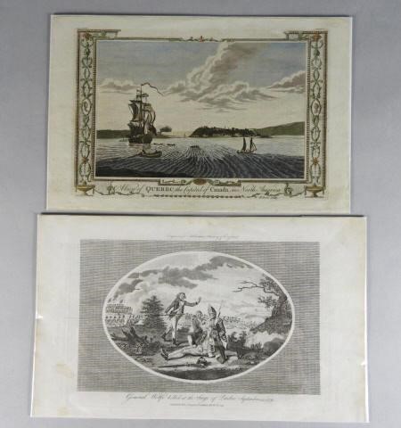 ENGRAVINGS, VIEW OF QUEBEC & WOLFE,