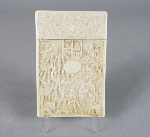 CHINESE EXPORT IVORY CALLING CARD 3a931d