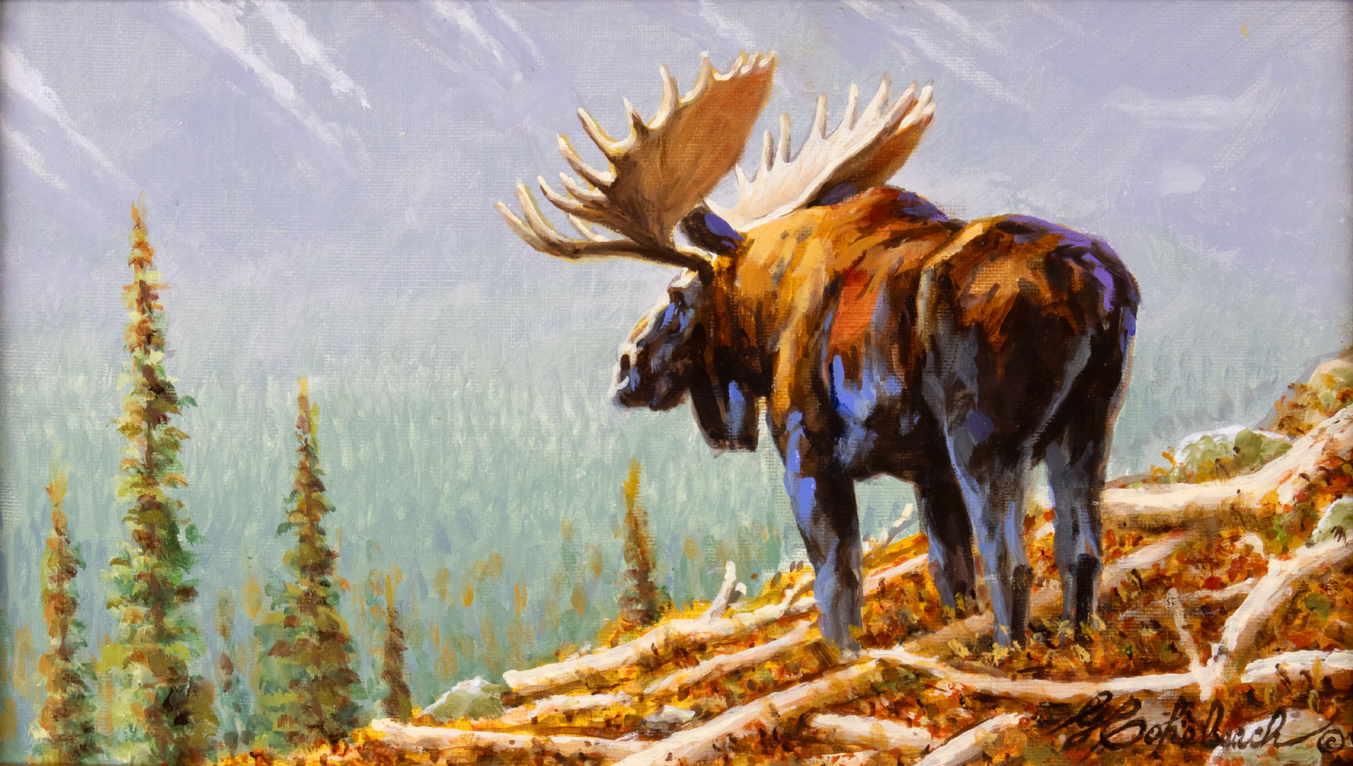 GUY COHELEACH (1933-), MOOSE VALLEY