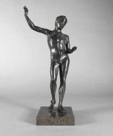 BRONZE FIGURE THE YOUTH OF MARATHON  3a9392