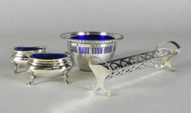 STERLING SILVER COBALT GLASS 3a93ae