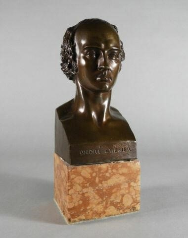 BRONZE BUST OF ANDR CH NIER  3a93f5