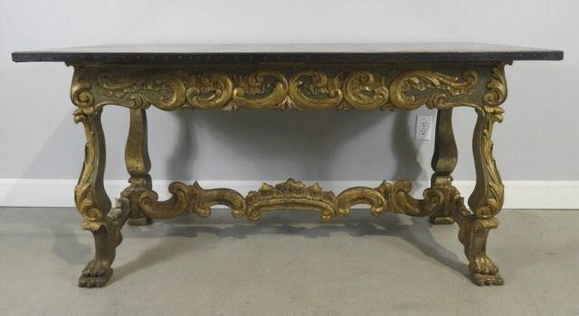 ROCOCO INSPIRED BRASS CLAD TRESTLE 3a9418