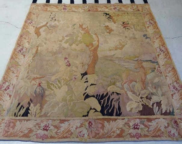 VERY GOOD ENGLISH PASTORAL TAPESTRY  3a9447