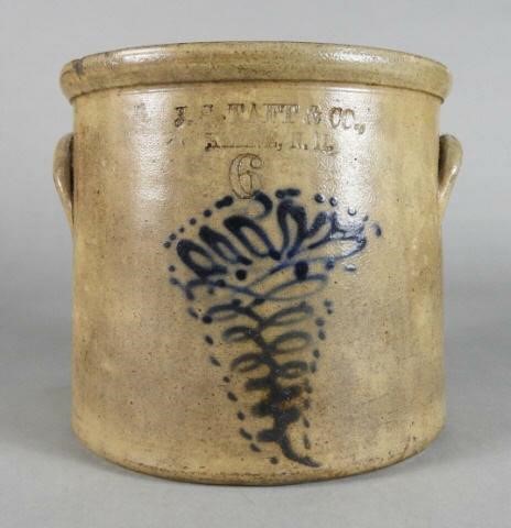 STONEWARE CROCK 6 J TAFT CO  3a9481