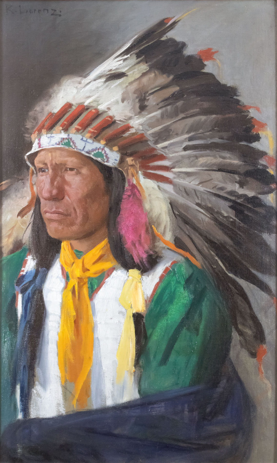 RICHARD LORENZ (1858-1915), INDIAN CHIEF