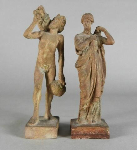 HELLENISTIC STYLE TANAGRA FIGURES,