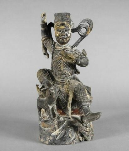 CARVED FIGURE OF CHAO KUNG MING,