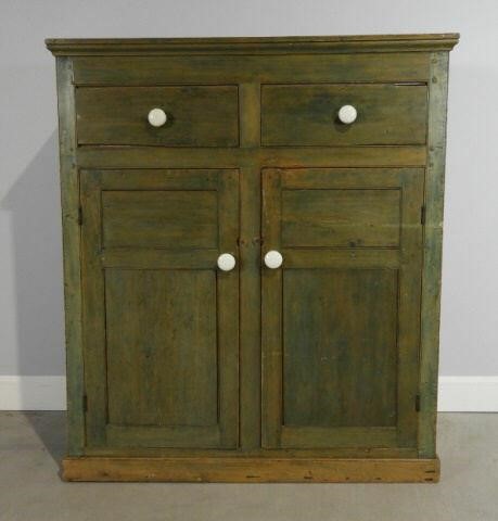 CANADIAN PINE CUPBOARD IN GREEN