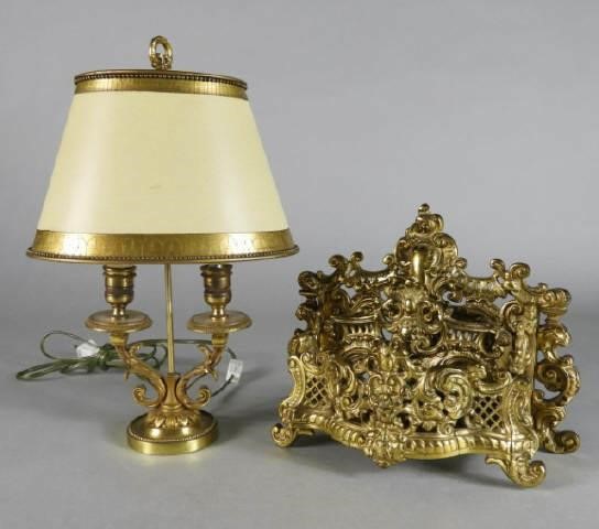 BOUILLOTTE DESK LAMP GILT BRASS 3a94c3