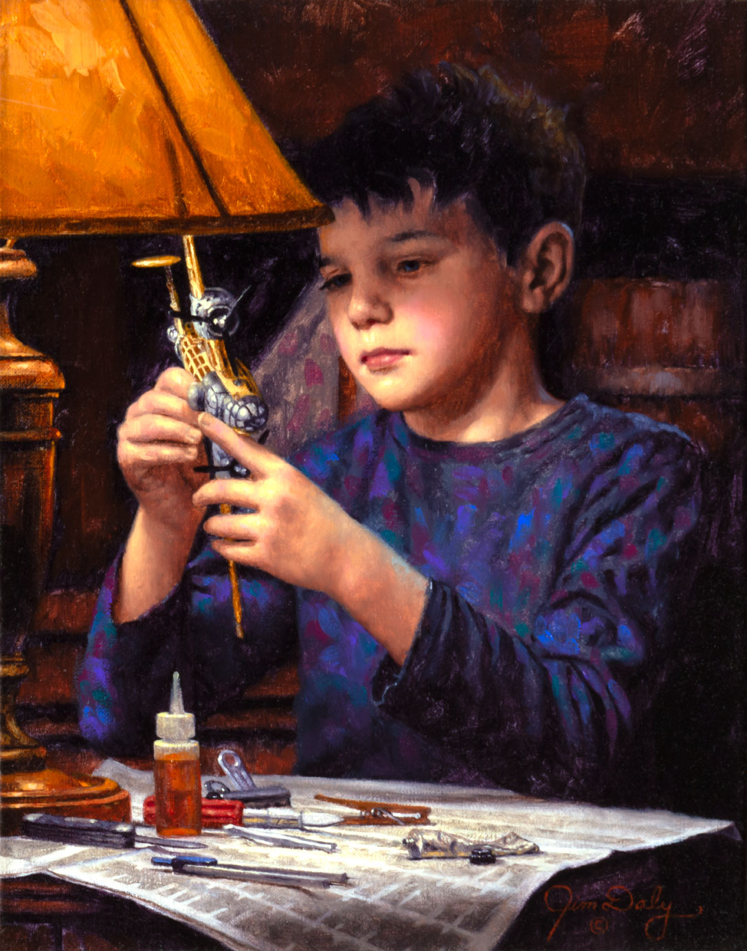 JIM DALY (1940-), THE MODEL BUILDER