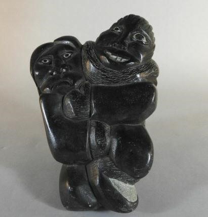INUIT CARVING TWO FIGURES NUNAVIK 3a955b